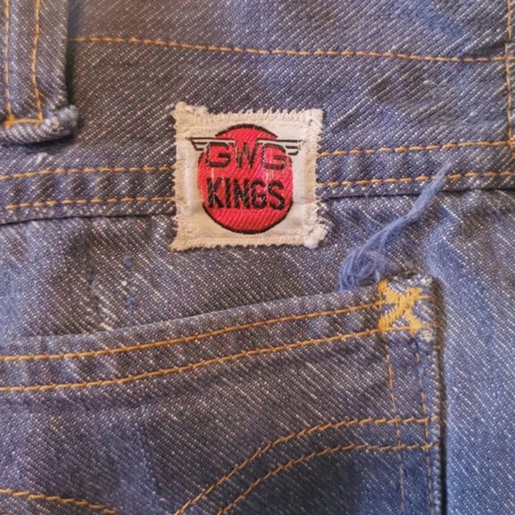 Vintage 80s GWG King Jeans Distressed 34 Union Made Alberta - Picture 6 of 12